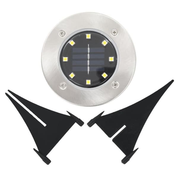 vidaXL 8x Solcellsbelysning Lampor LED Vitt Belysning Trädgård 44416