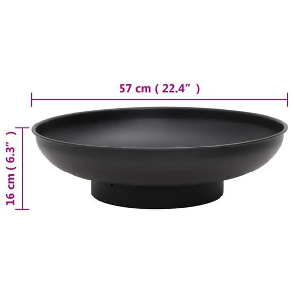 vidaXL Fire Pit 57 cm Stål 313342