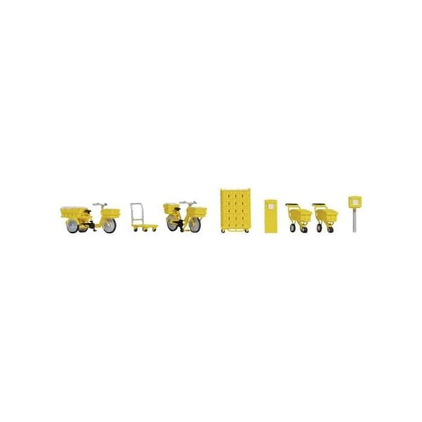 Miniatyrposttillbehör - NOCH - 1:87 (H0) - Handmålad - Komplett set - Postvagn