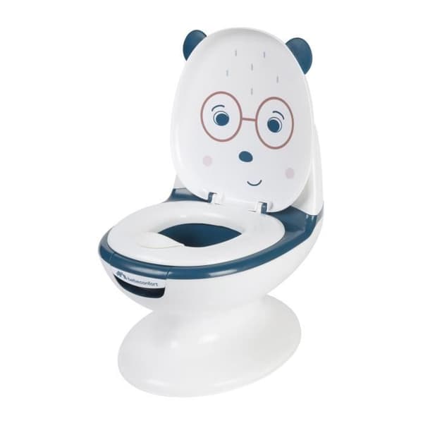 BEBECONFORT Mini toalett Panda, Pot med spolningsljud, Blå
