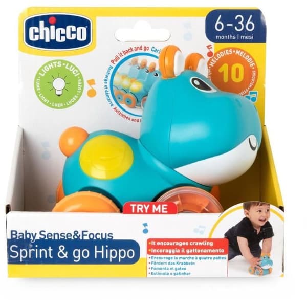 CHICCO - Hippo Sprint&go - Blå och orange - Från 6 månader