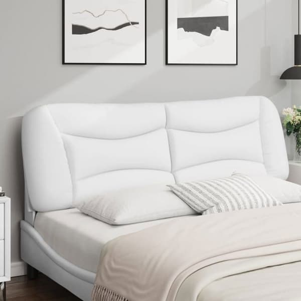 vidaXL Huvudkudde Hvar vit 152 cm konstläder 374632
