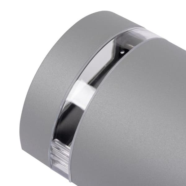 Rund utomhusväggsarmatur - LED-design - 2x GU10 - Grå