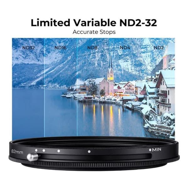 Filter 2 i 1 - K&F CONCEPT - Nano‑X 82mm - CPL + variabel ND (ND2‑ND32) - Anti‑X - Multilagerbeläggning
