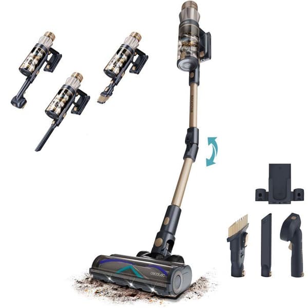 Städslang - CECOTEC - Conga Rockstar RS90 Pet Flex - 40 000 Pa - 65 min - 140 m² - Guld / Grå