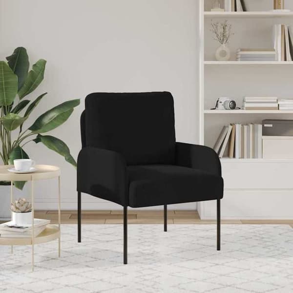 Kuddsoffor 55cm Svart Fanér