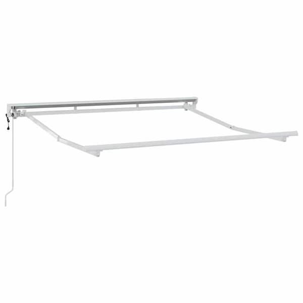vidaXL Justerbart Markisram Vit 2,5 x 2 m Stål 42002531