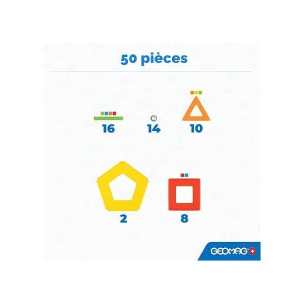 Konfetti magnetiskt konstruktionsspel - GIOCHI PREZIOSI - 50 stycken - Barn - Blandat