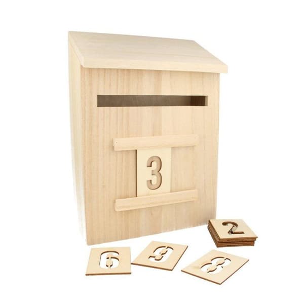ADVENTSKALENDER BREVBRETT 20X28X9,5 CM TRÄ