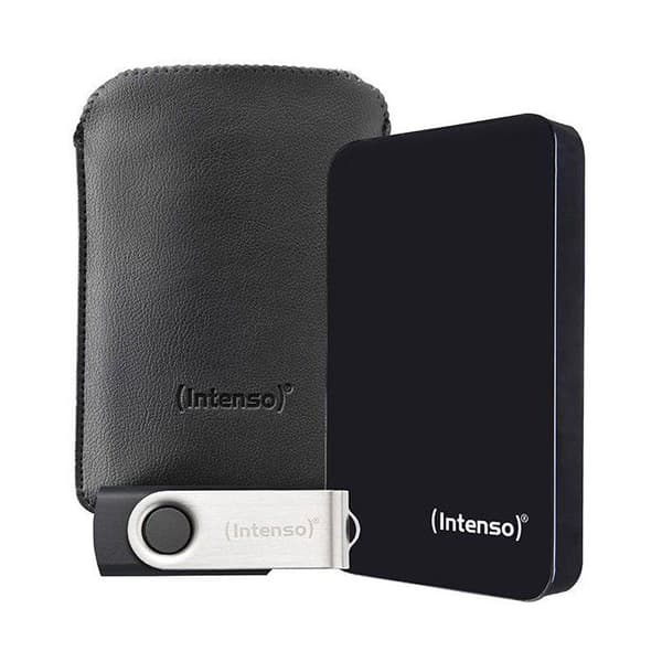 Bärbar 2,5" hårddisk - HDD 3.2 + USB - INTENSO - 2 To + 64 Go