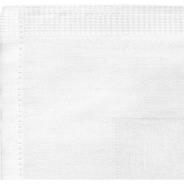 ZOLLNER Rektangulär duk 130x220 cm 100% bomull vit med satinkanter - elegant och hållbar