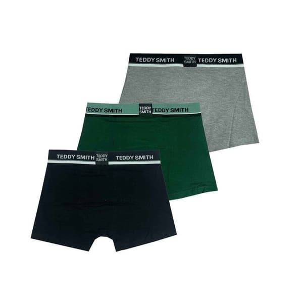 TEDDY SMITH 3-pack Kalsonger Herr Bomull "Grön Grå Svart"