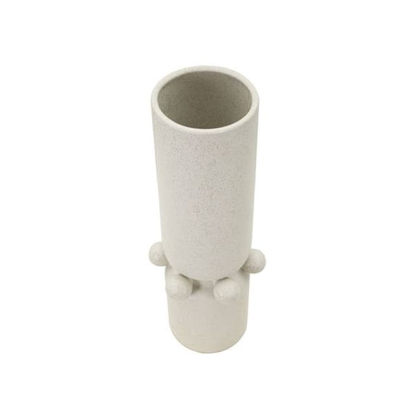 Cylindrisk Keramikvas "Bubbles" 41cm Kräm