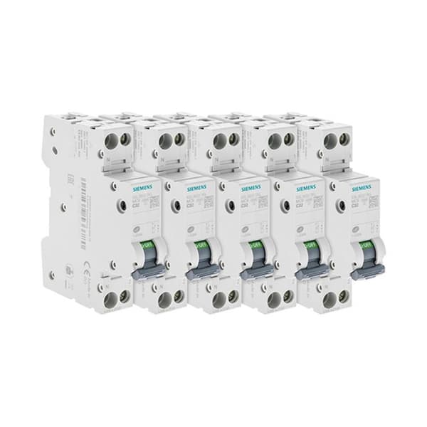 Förpackning med 5 elektriska säkringar fas + neutral 32A