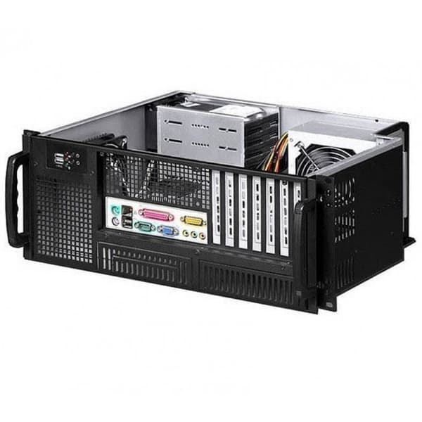 Techly I-CASE MP-P4HX-BLK6, Rack, Server, Stål, ATX, Svart, 4U