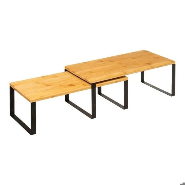 2 stapelbara hyllor "Nera" i bambu - 5 five simply smart