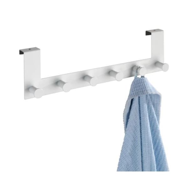 Krok - Celano - Vit - Massivt stål - 6 krokar - Samtida design