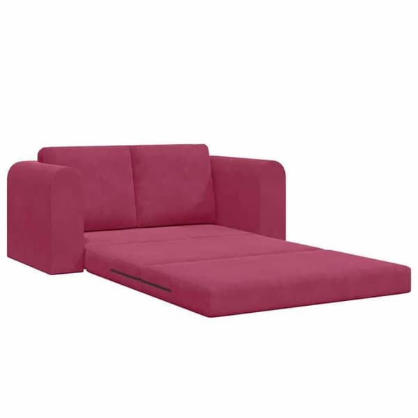 2-i-1 bäddsoffa bourgogne 148x71x83 cm i sammet