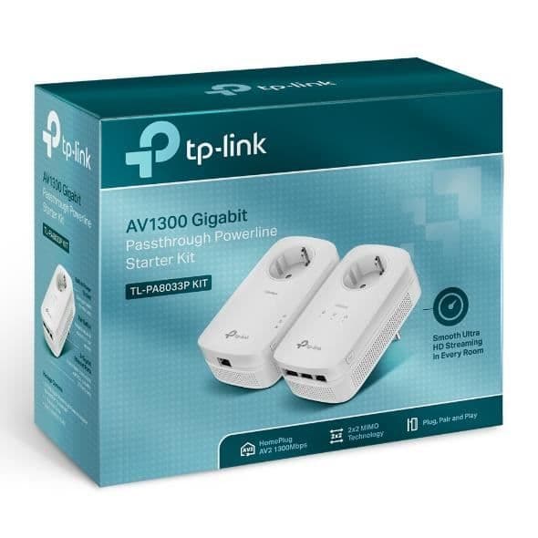 Powerline-adapter - TP-LINK - AV1300 - 1300 Mbit/s - Väggansluten - Gigabit Ethernet