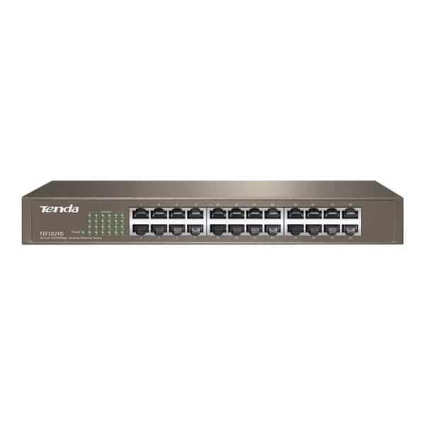 Switch - Tenda - TEF1024D - 24 portar - 10/100 - Rackmonterbar