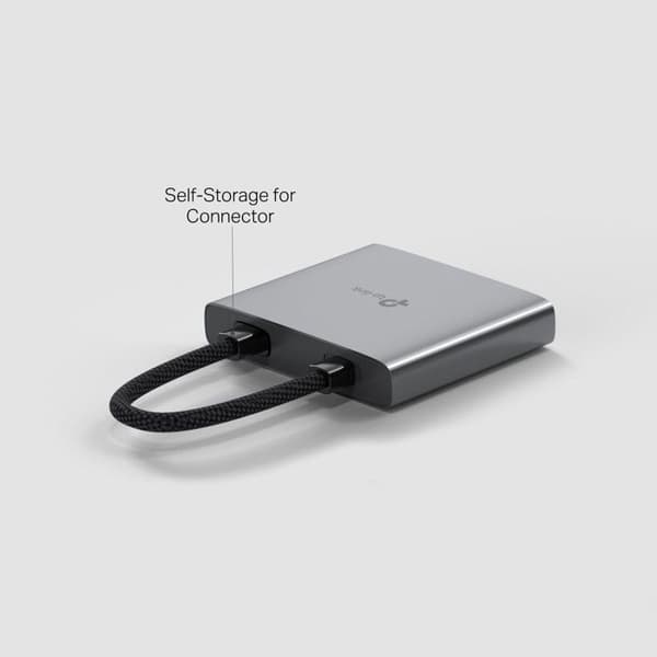 TP-Link UH3020C USB-C-hubb - 3 portar - Aluminium - Power Delivery 3.0 - Grå