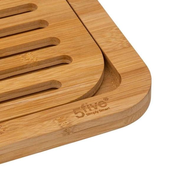 Skärbräda för bröd med tillbehör i bambu 40x27cm - 5 five simply smart