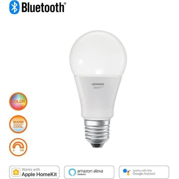 LEDVANCE Smart+ Bluetooth STANDARD FROSTAD 60W E27 COLOR CHANGING glödlampa