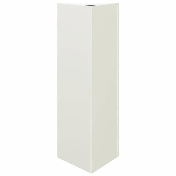vidaXL Triangulär vit kruka 30x26x75 cm stål 851145