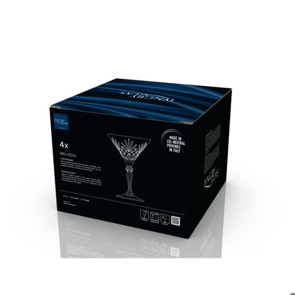 Cocktailglas - MORSØ - Melodia - Set om 4 - Transparent - Ljusreflexer