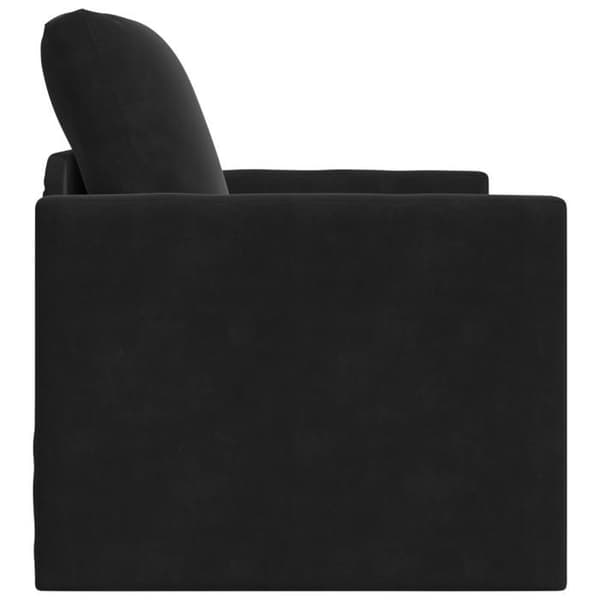 Soffa Lit 2 i 1 Svart 74x77x81 cm Sammet
