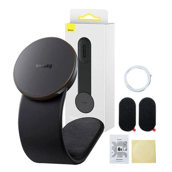 Magnetiskt Stöd - BASEUS - C02 - Utformat för iPhone - Säkert Fäste - Svart Plast