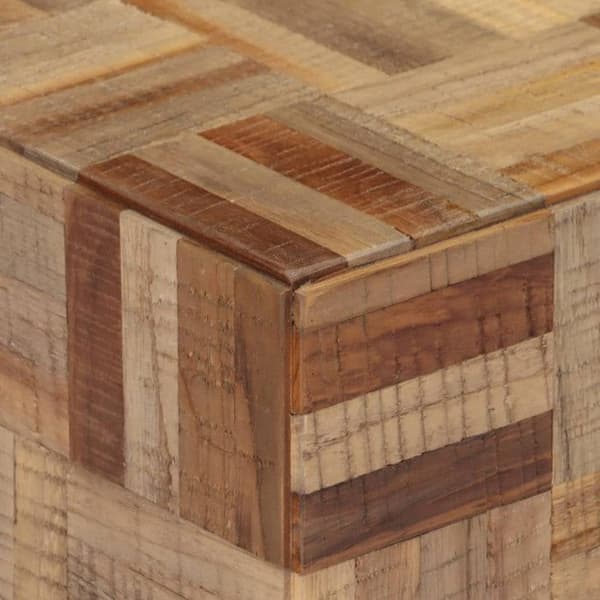 vidaXL Soffbord Grå 55x55x40 cm Solid Reclaimed Teak 358521