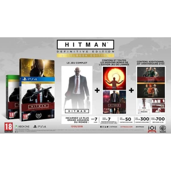 Hitman: Definitive Edition Steelbook Edition Spel PS4