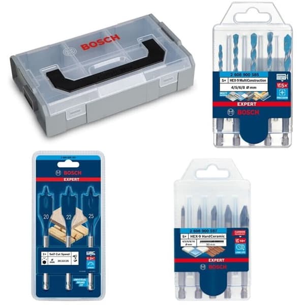 Borrset - Bosch - 13 delar - HårdKeramik - Multikonstruktion - SelfcutSpeed