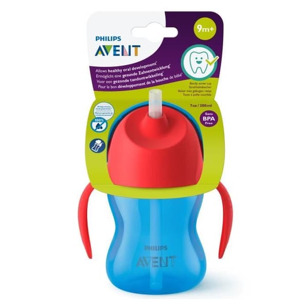 PHILIPS AVENT SCF796/01 Halmkopp - 200ml - 9 månader+ - Blå/Röd