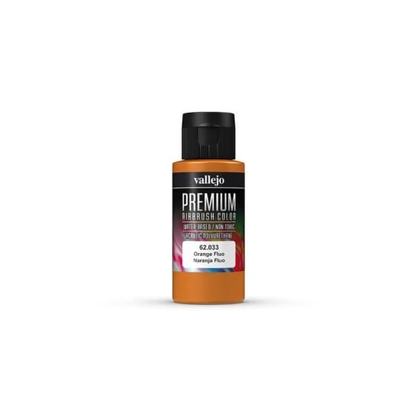Fluorescerande akrylfärg - Vallejo - Fluorescerande orange - 60 ml - Vattenbaserad - Icke giftig
