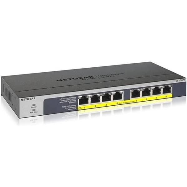Switch 8 portar PoE+ 10/100/1000 Mbps
