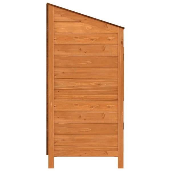 vidaXL Trädgårdsbod Brun 55x52x112 cm Solid granträ 152181