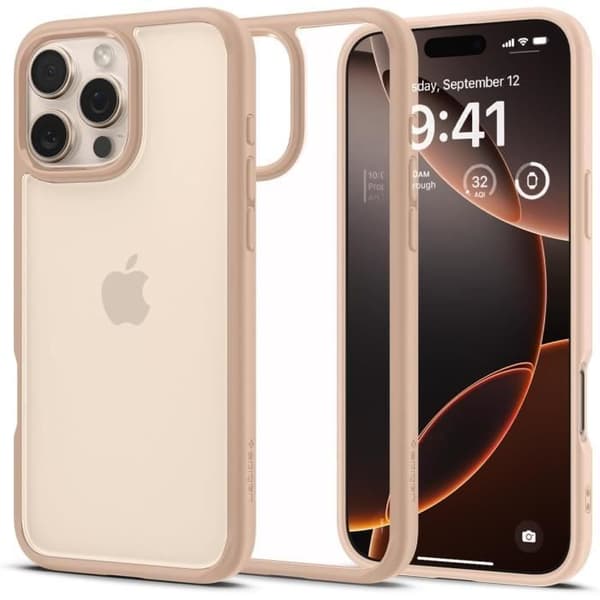 Coque för iPhone 16 Pro Max - Spigen - Ultra Hybrid - Antigulning - Titanium Rosa - TPU/PC