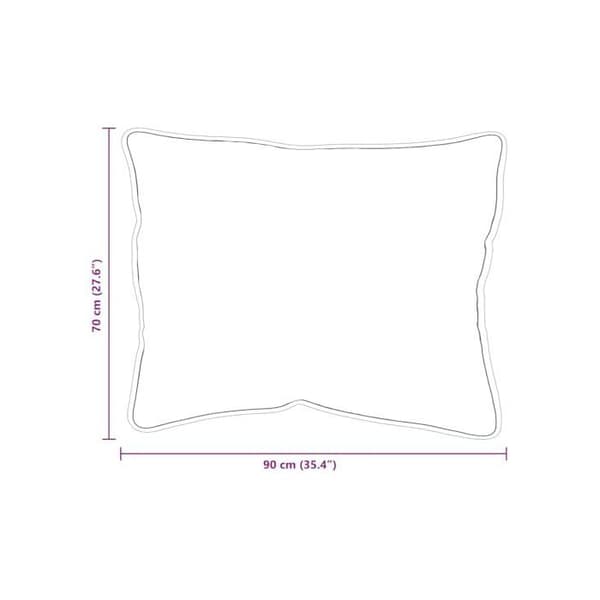 Kudde i bomull och polyester - vidaXL - Vit - 70x90 cm - Super mjuk - Polyesterfyllning - Set om 2