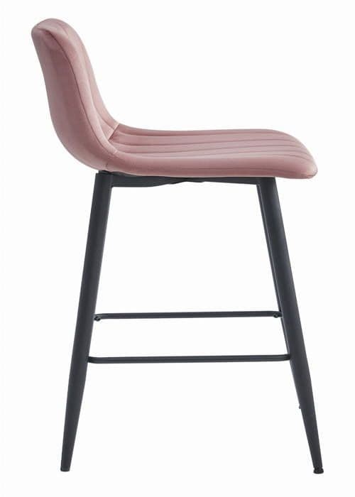MADAME MEUBLE | Barstol POZZA | Ergonomisk Design | Rosa Sammet