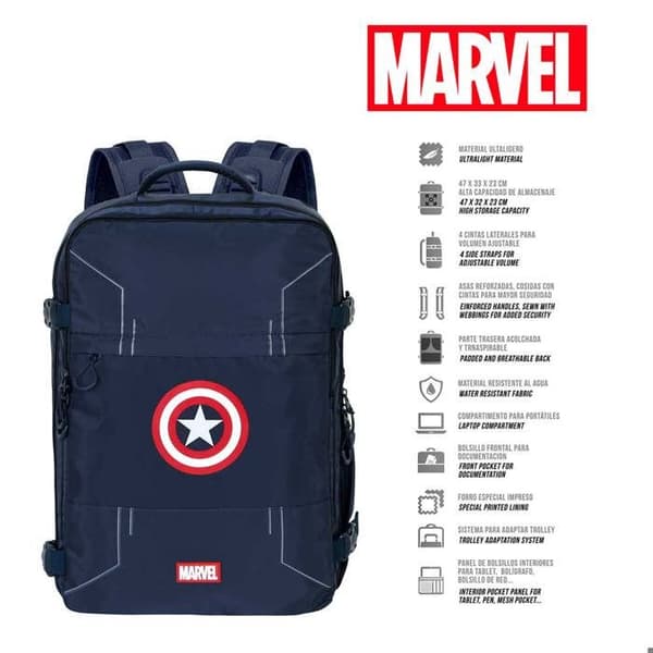 Mercury Ryggsäck - Captain America Utrustning - Blå - One Size