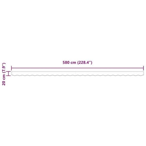 vidaXL Ersättning av valance Beige 6 m Polyester 42000763