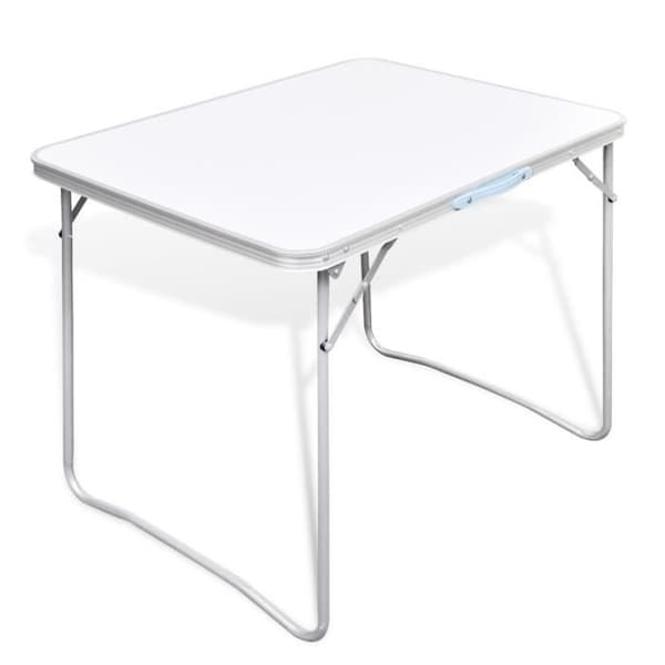 vidaXL Fällbart campingbord med metallram 80x60 cm