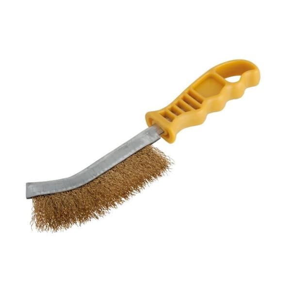 Handborste - WOLFCRAFT - Tråd i mässing 30mm - Längd 125mm - Hållbar