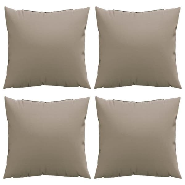 vidaXL Soffkuddar set om 4 taupe 50x50 cm tyg 360389