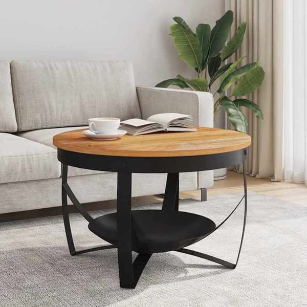 vidaXL Låg bord Ø68x43 cm Solid akaciaträ 320795