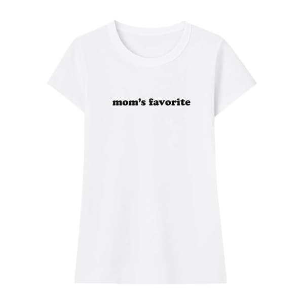 T-shirt dam Miss Tee Mom's Favorite Fitted - vit