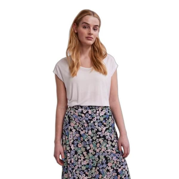 T-shirt dam Pieces Billo - Klar vit - M