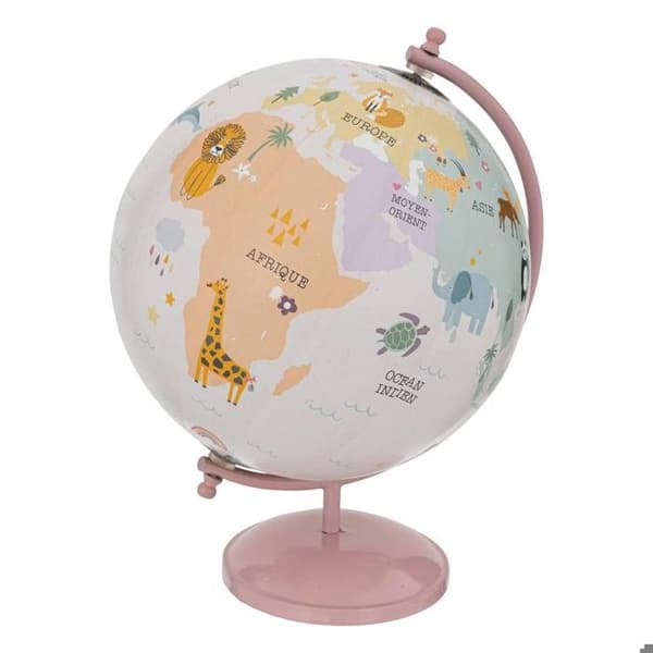 Globus barn D.20cm metallbas rosa - Atmosphera Inredningsdesigner